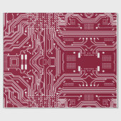 Papier Cadeau Motif de carte informatique (Plat)