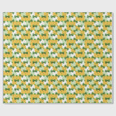 Papier Cadeau Motif de célébration de St patrick, arcs verts (Plat)