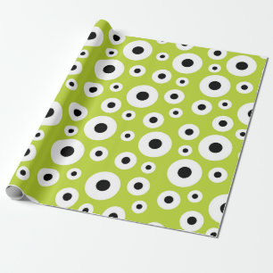 Papier Cadeau Motif de cercle moderne noir et blanc