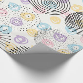 Papier Cadeau Motif de cercles faits main moderne (Coin)