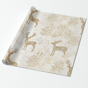 Papier Cadeau Motif de cerf de la forêt neutre