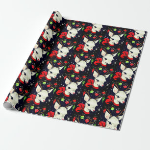 Papier Cadeau Motif de cerfs Retro cadeau de Noël