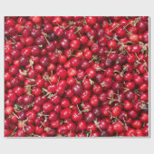 Papier Cadeau Motif de cerise douce (Plat)