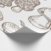 Papier Cadeau Motif de champignons (Coin)