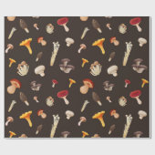 Papier Cadeau Motif de champignons (Plat)