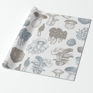 Papier Cadeau Motif de champignons
