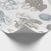 Papier Cadeau Motif de champignons (Coin)