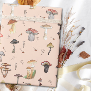 Papier Cadeau Motif de champignons