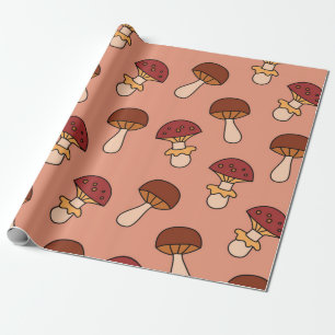 Papier Cadeau Motif de champignons
