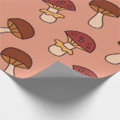 Papier Cadeau Motif de champignons (Coin)