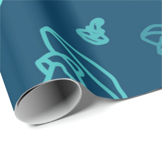 Papier Cadeau Motif de champignons (Coin rond)