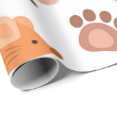Papier Cadeau Motif de chat (Coin rond)