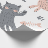 Papier Cadeau Motif de chat (Coin)