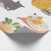 Papier Cadeau Motif de chat (Coin)