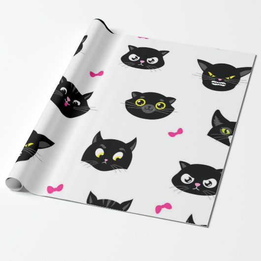 Papier Cadeau Motif de chat (Déroulé)