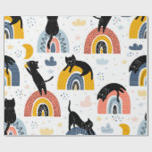 Papier Cadeau Motif de chat (Plat)