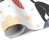 Papier Cadeau Motif de chat (Coin rond)