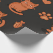 Papier Cadeau Motif de chat (Coin)