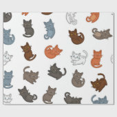 Papier Cadeau Motif de chat (Plat)