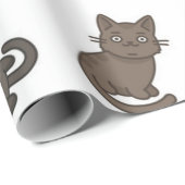Papier Cadeau Motif de chat (Coin rond)