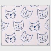 Papier Cadeau Motif de chat (Plat)