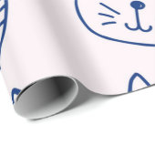 Papier Cadeau Motif de chat (Coin rond)