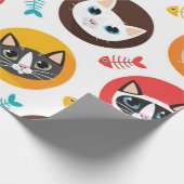 Papier Cadeau Motif de chat (Coin)