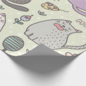 Papier Cadeau Motif de chat (Coin)