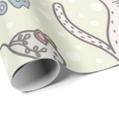 Papier Cadeau Motif de chat (Coin rond)