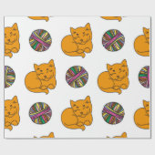 Papier Cadeau Motif de chat (Plat)