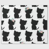 Papier Cadeau Motif de chat (Plat)