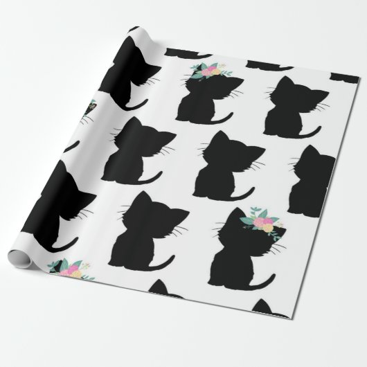 Papier Cadeau Motif de chat (Déroulé)