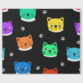 Papier Cadeau Motif de chat (Plat)