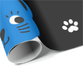 Papier Cadeau Motif de chat (Coin rond)