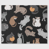 Papier Cadeau Motif de chat (Plat)