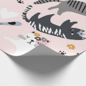 Papier Cadeau Motif de chat (Coin)