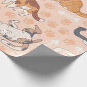 Papier Cadeau Motif de chat (Coin)