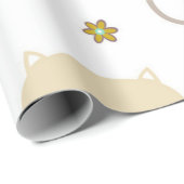 Papier Cadeau Motif de chat (Coin rond)