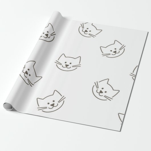 Papier Cadeau Motif de chat (Déroulé)