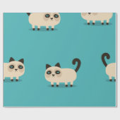 Papier Cadeau Motif de chat (Plat)