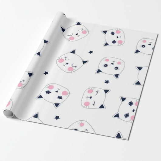 Papier Cadeau Motif de chat (Déroulé)