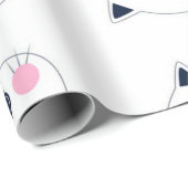 Papier Cadeau Motif de chat (Coin rond)
