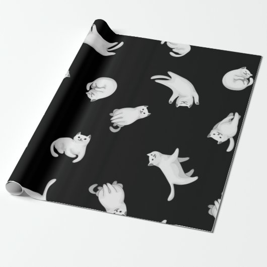 Papier Cadeau Motif de chat (Déroulé)