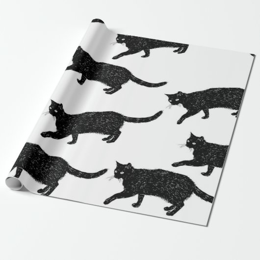 Papier Cadeau Motif de chat (Déroulé)