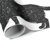 Papier Cadeau Motif de chat (Coin rond)