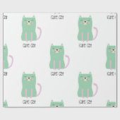 Papier Cadeau Motif de chat (Plat)