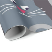 Papier Cadeau Motif de chat (Coin rond)