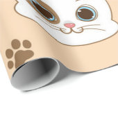 Papier Cadeau Motif de chat (Coin rond)