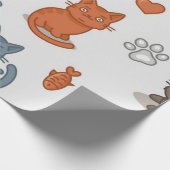 Papier Cadeau Motif de chat (Coin)