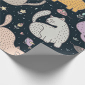 Papier Cadeau Motif de chat (Coin)